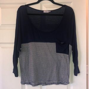 Tobi Blue striped long sleeve shirt